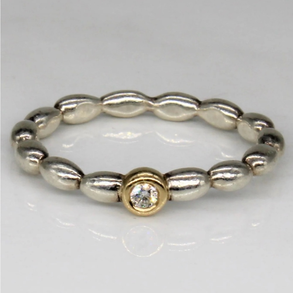 Rare/Retired PANDORA Elegant Embrace 925 Sterling 14kt Gold Diamond Ring 5.5 50 - Picture 6 of 15